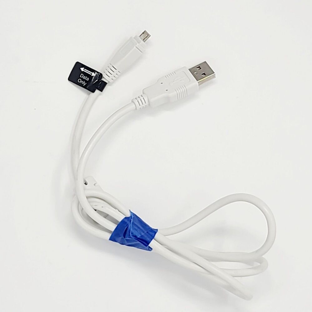Mini USB DATA ONLY Cable USB A White Cord Camera GPS MP3 PDA